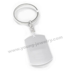 Stainless Steel Personalized ID Dog Tag Keyrings