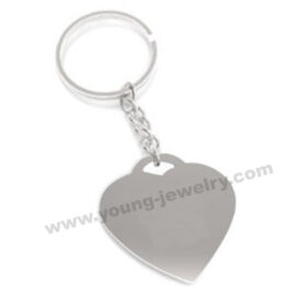 316 Steel Heart Custom Engravable Keyrings