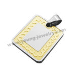 Custom Square Necklace w/ Gold Pattern Edge supplier