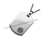 Personalized Dog Tag Necklaces w/ baseball for Him