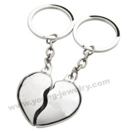 Personalized Broken Heart Couples Keyrings for Him & Her