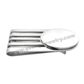 Personalized Cutout Oval Money Clips for Him