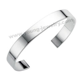 Steel Shiny Engravable Personalized Cuff Bangles