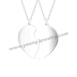 Custom Broken Heart Necklaces for His & Her