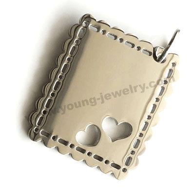 Cute Hearts Stamp Custom Engravable Necklaces
