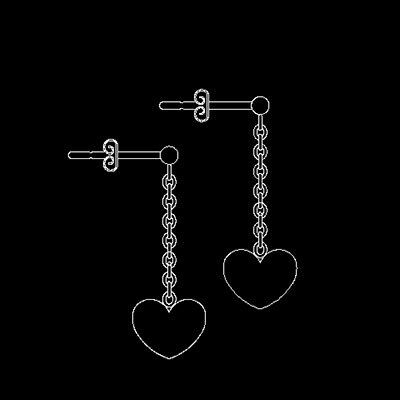heart photo engraved earring jewelry
