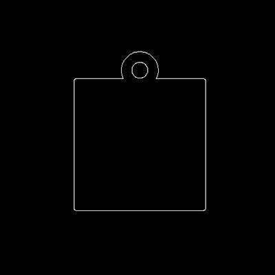square personalized pendant