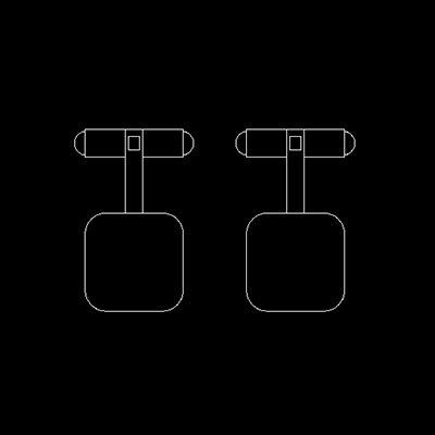 square custom cufflink jewelry