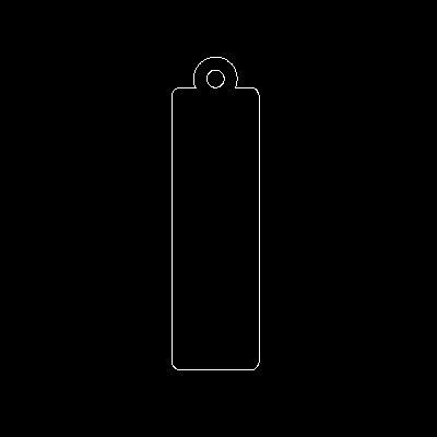 rectangle personalized pendant