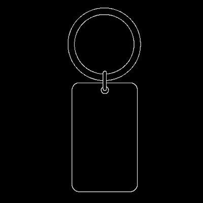 rectangle photo engraved keyring jewelry