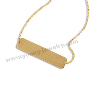 Rose Gold Custom Name Bar Necklaces for Her