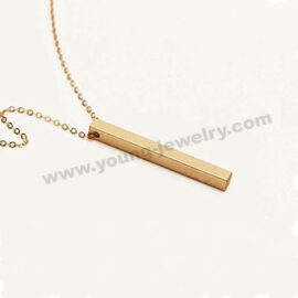 Personalized Cuboid Name Bar Necklace Jewelry Supplier