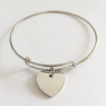 Steel Expandable Circular Coil w/ Custom heart Bracelets