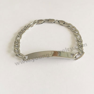 Steel Chain w/ ID Customized Bracelets for Him