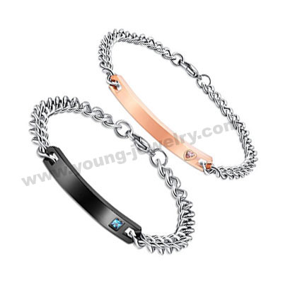 316 Steel Customized Couples Bracelets for His & Her