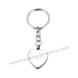 Steel Shiny Heart Custom Keyrings for Her