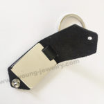 Black Leather Case w/ Dog Tag Personalized Keyrings