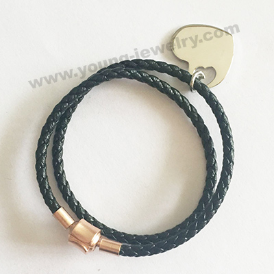 Braided Rope w/ Heart & Unique Buckle Custom Bracelets