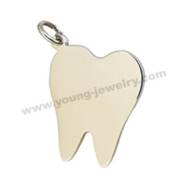Stainless Steel Personalized Shiny Tooth Necklaces