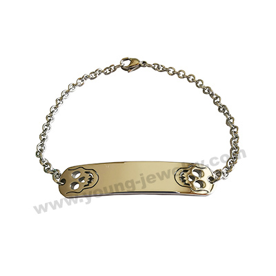 Stainless Steel Skull ID Customized Bracelets