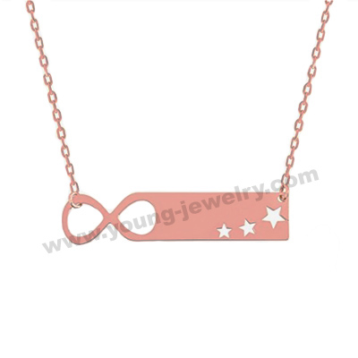 Rose Gold Infinite Personalized Necklaces for Her