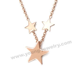 Steel Rose Gold Muti Stars Custom Necklaces for Her
