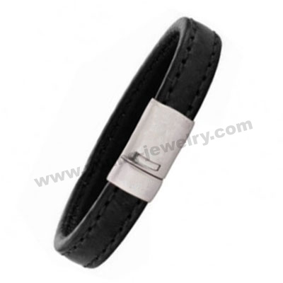 Classic Leather w/ Buckle Personalized Bracelets for Him