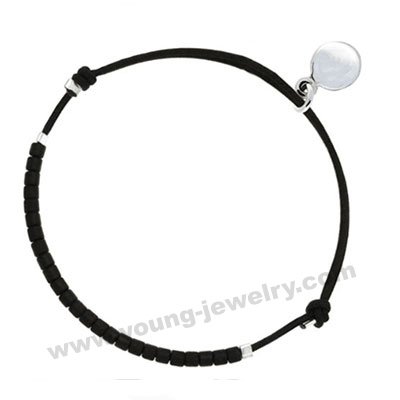 Black Magnet Stones w/ Round Custom Bracelets