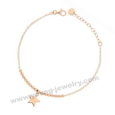 Rose Gold Beads w/ Star Personalized Bracelets for Her