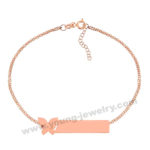 Rose Gold Chain w/ Butterfly Custom Bracelets for Her