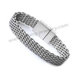Steel Chain w/ Buckle Engravable Personalized Bracelets