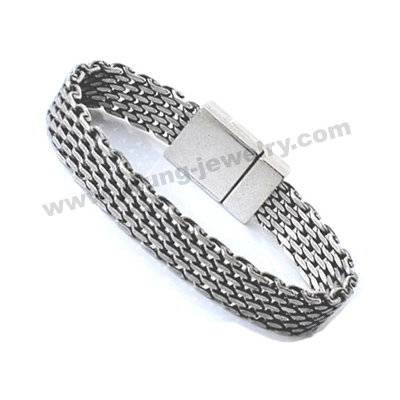 Steel Chain w/ Buckle Engravable Personalized Bracelets