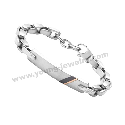 Stainless Steel Custom Engravable ID Bracelets For Him