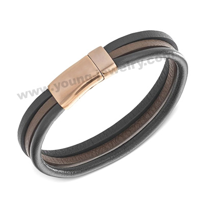 Muti Leather w/ Rose Gold Buckle Custom Bracelets for Her