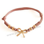 Personalized Rose Gold Bowknot & Steel Balls w/ Pink Rope Bracelets