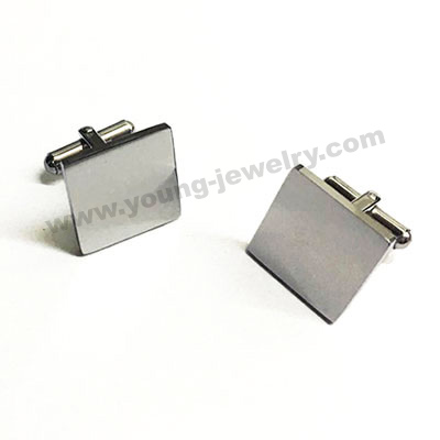 Stainless Steel Custom Engraved Square Cufflink for Men