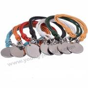 Rope w/ Engraved Charm Bracelets For Women