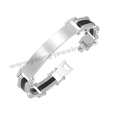 Custom Engraving Steel ID Bracelets for Fashion Men
