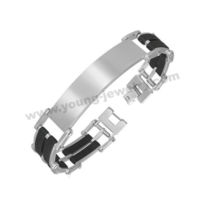 Custom Engraved Fashion Men ID Bracelets
