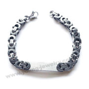 Stainless Steel Unique Chain Engraved ID Bracelet