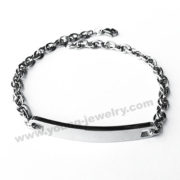 Fashion Women's Steel Chain Engraved ID Bracelet
