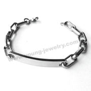 Fashion Steel Chain Engraved ID Bracelet for Women