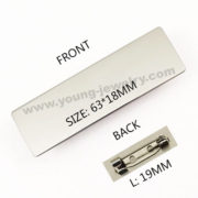 Personalized Steel Big Rectangle Badge Wholesale Jewelry Supplier