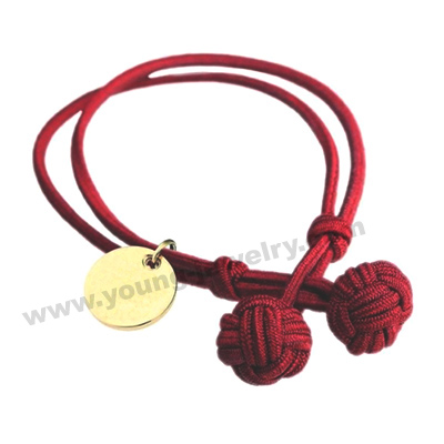 White & Black Cord w/ Custom Tube Charm Couple Bracelets