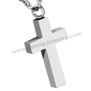 Photo Engraved Silver Cross Cremation Urn Pendant Wholesale Supplier