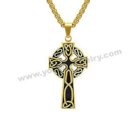 Mens Womens Vintage Celtic Cross Necklace