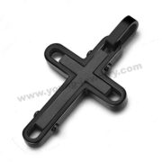 Stainless Steel Black 2 in 1 Cross Pendant Supplier in China