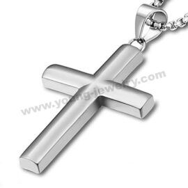 Steel Classic Plain Cross Pendant Jewelry Factory in China