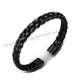 Stainless Steel Wristband Braided Round Mesh Bracelet