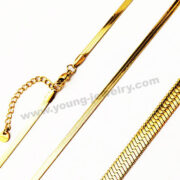 Gold Plated Flat Snake Chain